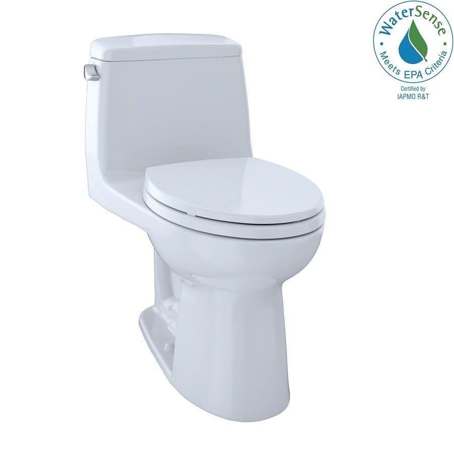 Eco UltraMax® One Piece Toilet, Floor Mount, 12 in Rough, ADA, Elongated Bowl, Left Hand Lever, 1.28 gpf, White