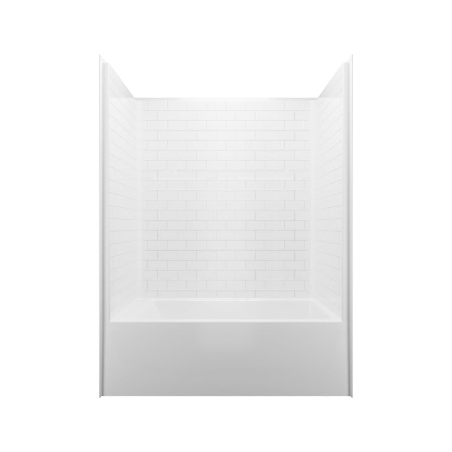 Everyday 1-Piece Tub & Shower, 80 x 60 in, Left Hand Drain, White