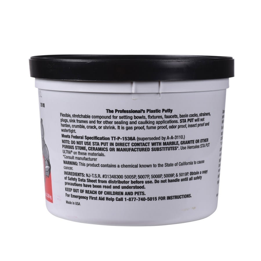 Sta Put® Plumber's Putty, 5 lb, Off-White