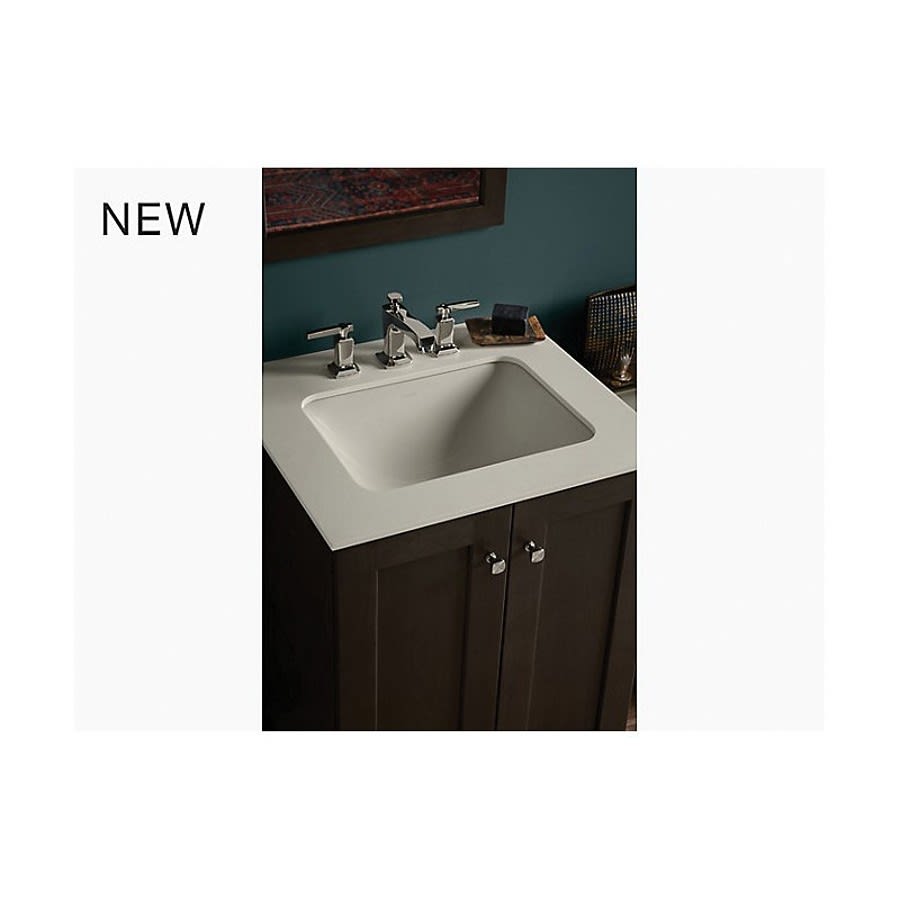 Caxton® Under Mount Lavatory Sink, 20-5/16 x 15-3/4 x 7-5/16 in, Vitreous China, White