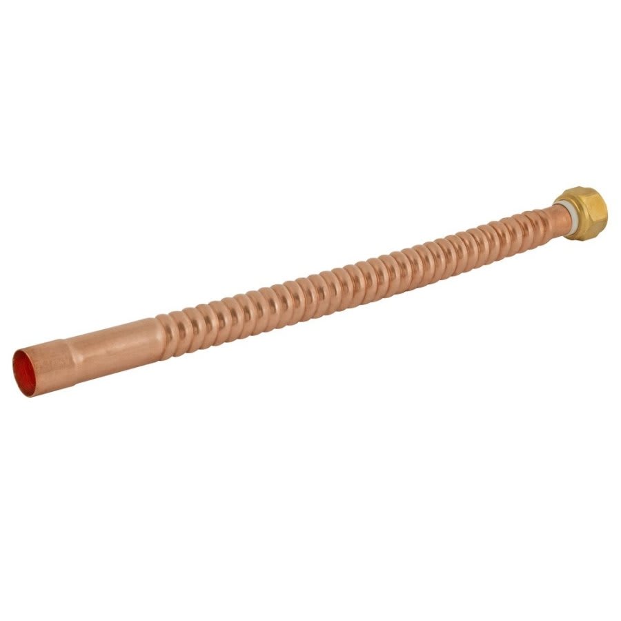 Corrugated Water Heater Flex, 3/4 in, FNPT x C, 24 in L, Copper