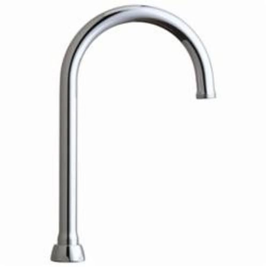 Rigid/Swing Gooseneck Spout, 5-1/4 in L, Polished Chrome