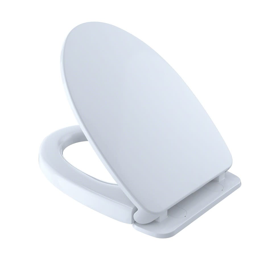 SoftClose® Toilet Seat, Elongated Bowl, Closed Front, With Cover, Plastic, White