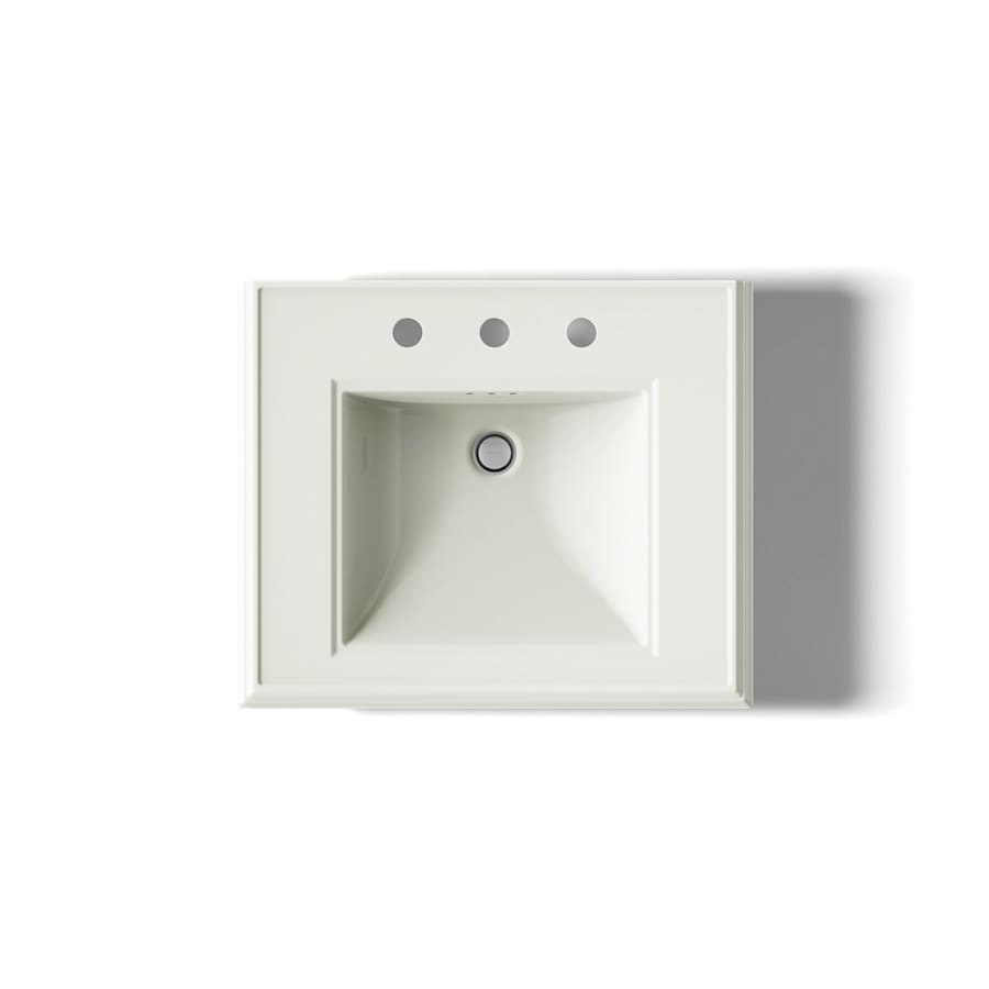 Memoirs Classic 24" Fireclay Pedestal Bathroom Sink with 3 Holes Drilled and Overflow
