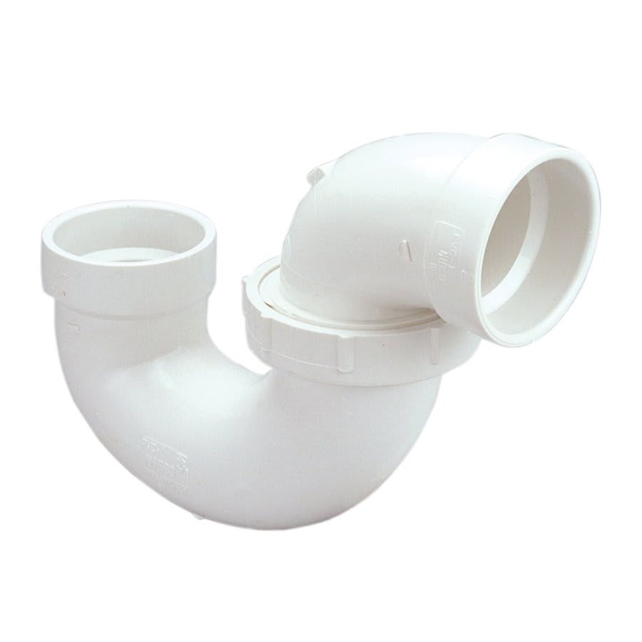 P-Trap, 2 in, Hub, DWV, PVC