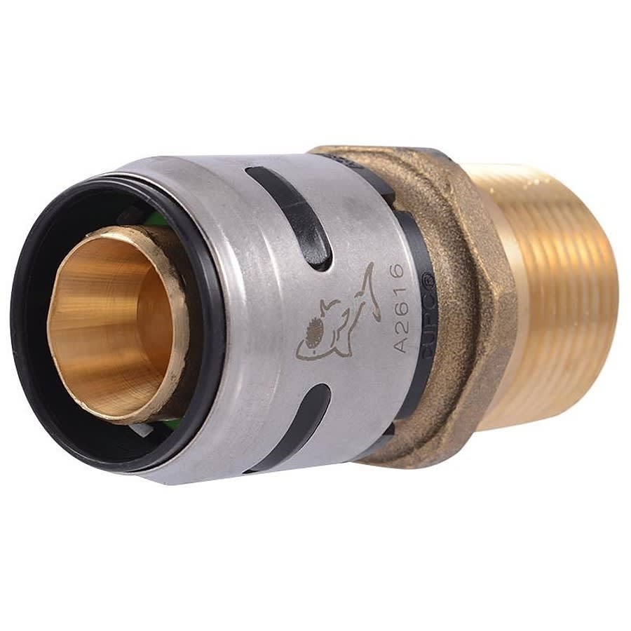 Adapter, 1 in, Push x MNPT, Plastic