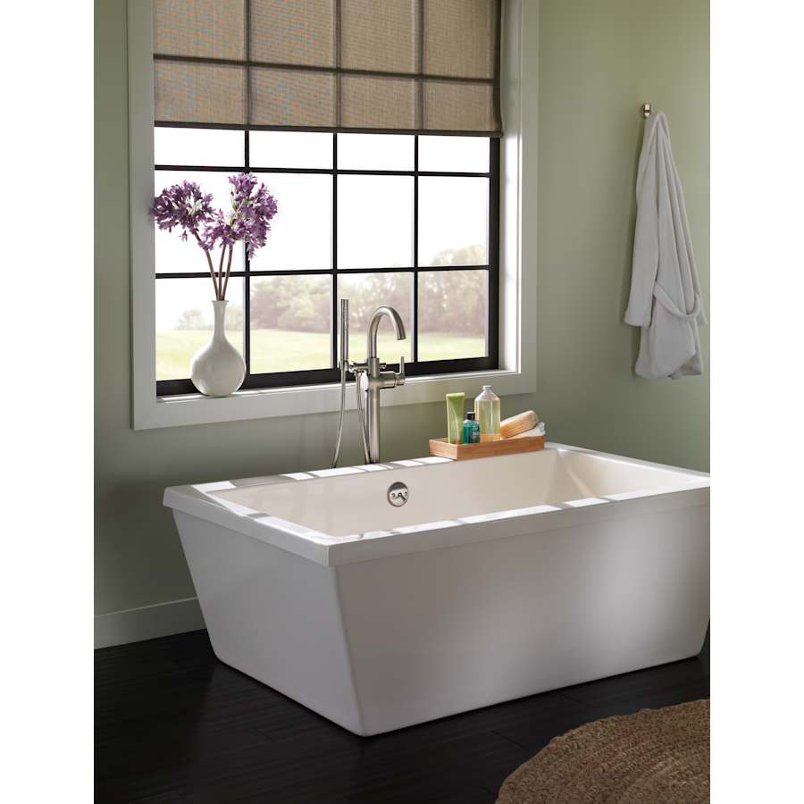 Trinsic Floor Mounted Tub Filler with Integrated Diverter and Hand Shower - Less Rough In