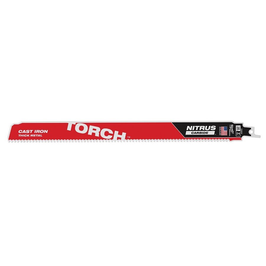 SAWZALL® The Torch™ Carbide Tip Reciprocating Saw Blade, 12 in L, 7 tpi, 0.05 in THK