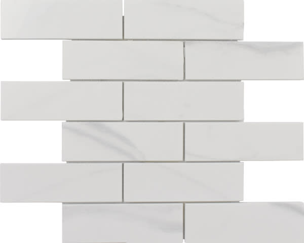 Calacata Brick Mosaic 12x12