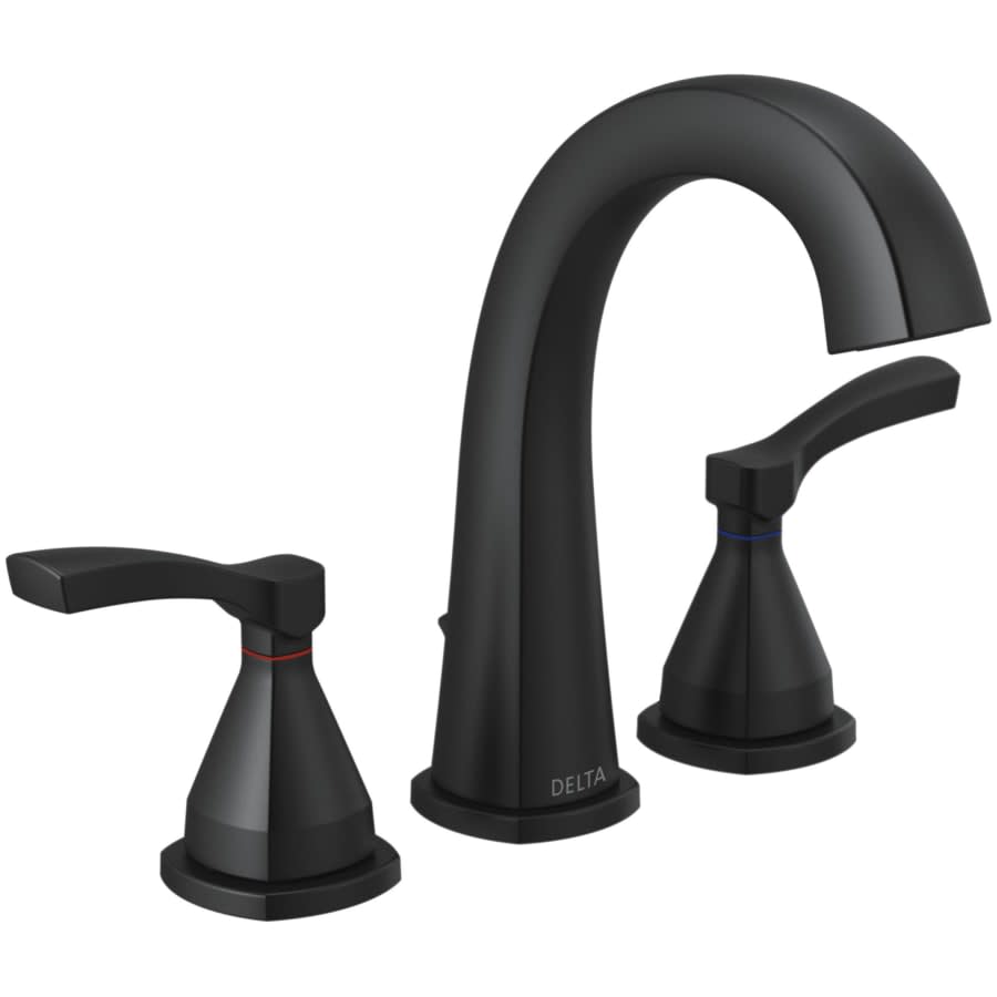 Stryke 1.2 GPM Widespread Bathroom Faucet with Lever Handles and Pop-Up Drain Assembly