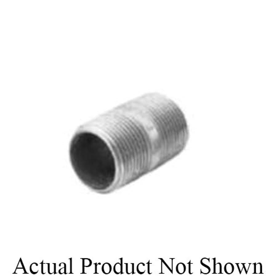Nipple, 1-1/2 in, 2-1/2 in L, MNPT, Steel, Galvanized, SCH 40/STD