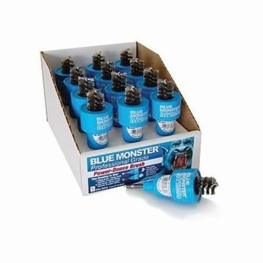Power-Deuce® 6200 Power Tube Brushing Tool, 1 in ID x 1-1/4 in OD Dia, Stainless Steel Fill