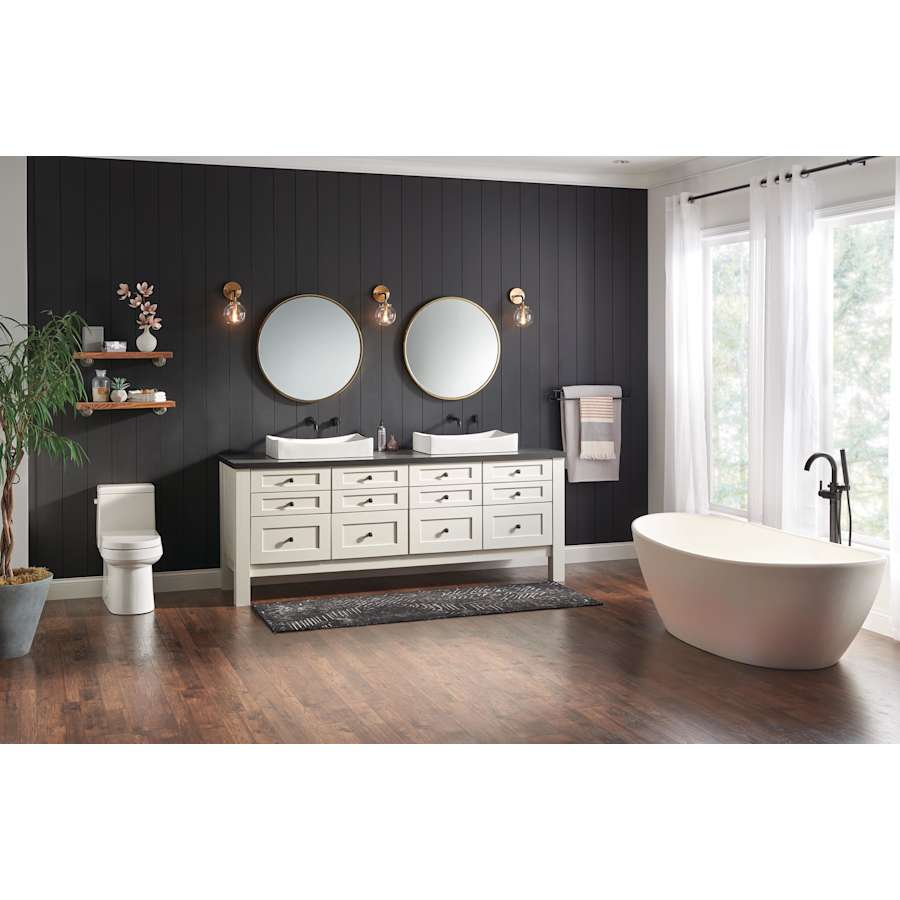 Trinsic Floor Mounted Tub Filler with Integrated Diverter and Hand Shower - Less Rough In