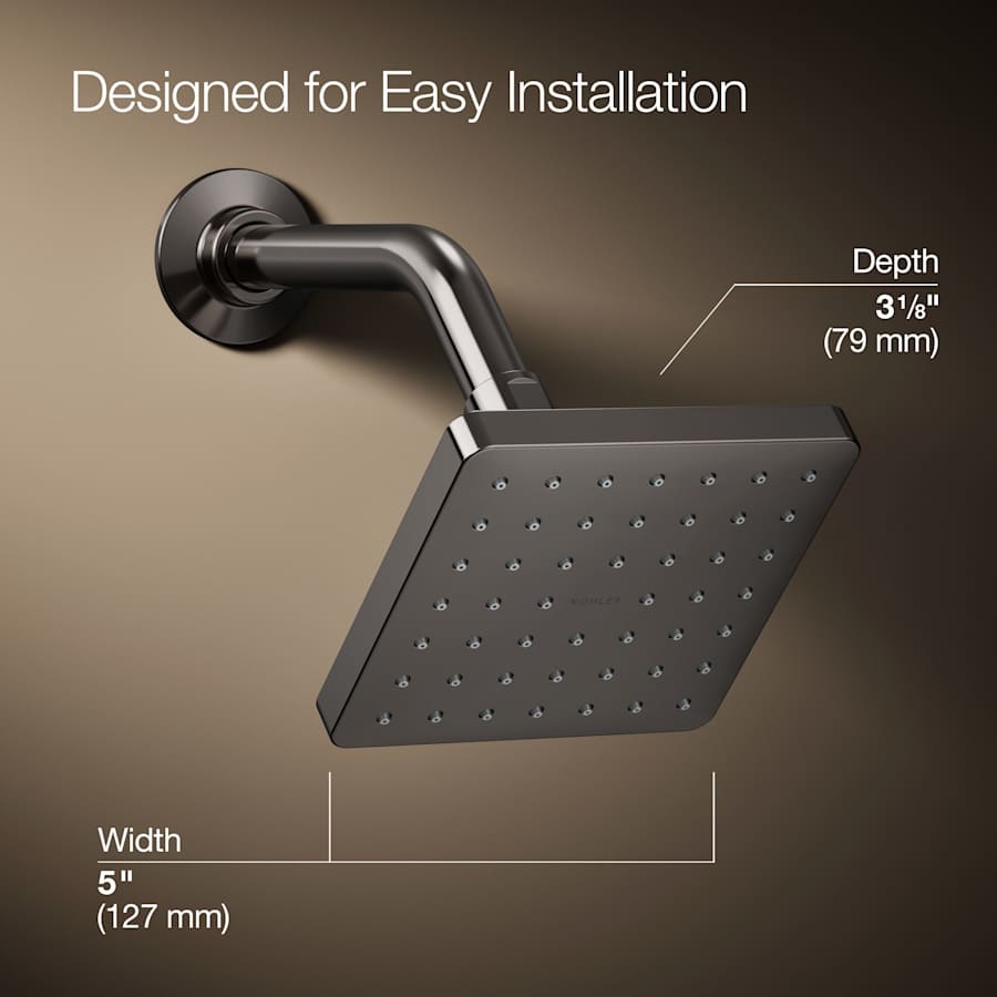Parallel 2.5 GPM Single Function Shower Head With Katalyst Air-Induction Spray Technology