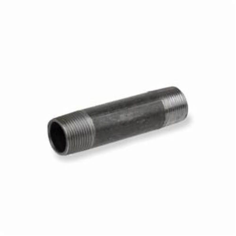 Nipple, 3/4 in, 6 in L, MNPT, Steel, Black, SCH 40/STD