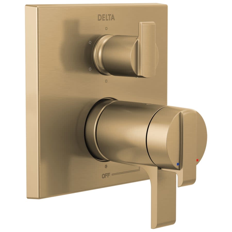 Ara 17T Series Thermostatic Valve Trim with Integrated Volume Control and 6 Function Diverter for Three Shower Applications - Less Rough-In