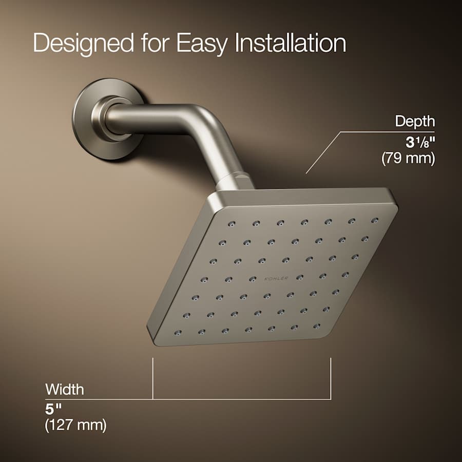 Parallel 2.5 GPM Single Function Shower Head With Katalyst Air-Induction Spray Technology