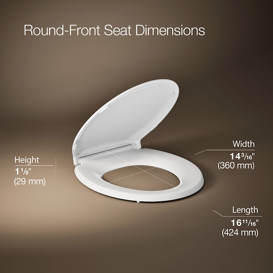 Rutledge Round Closed-Front Toilet Seat with Soft Close and Quick Release