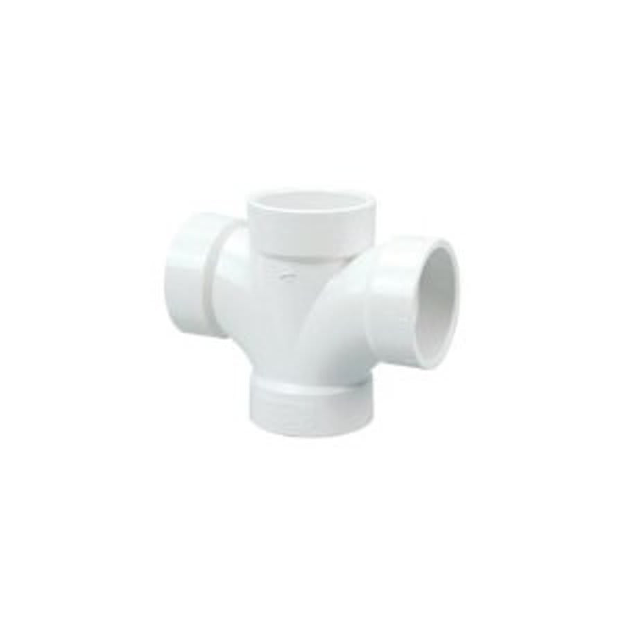 Double Sanitary Tee, 4 x 2 x 2 in, Hub, DWV, PVC