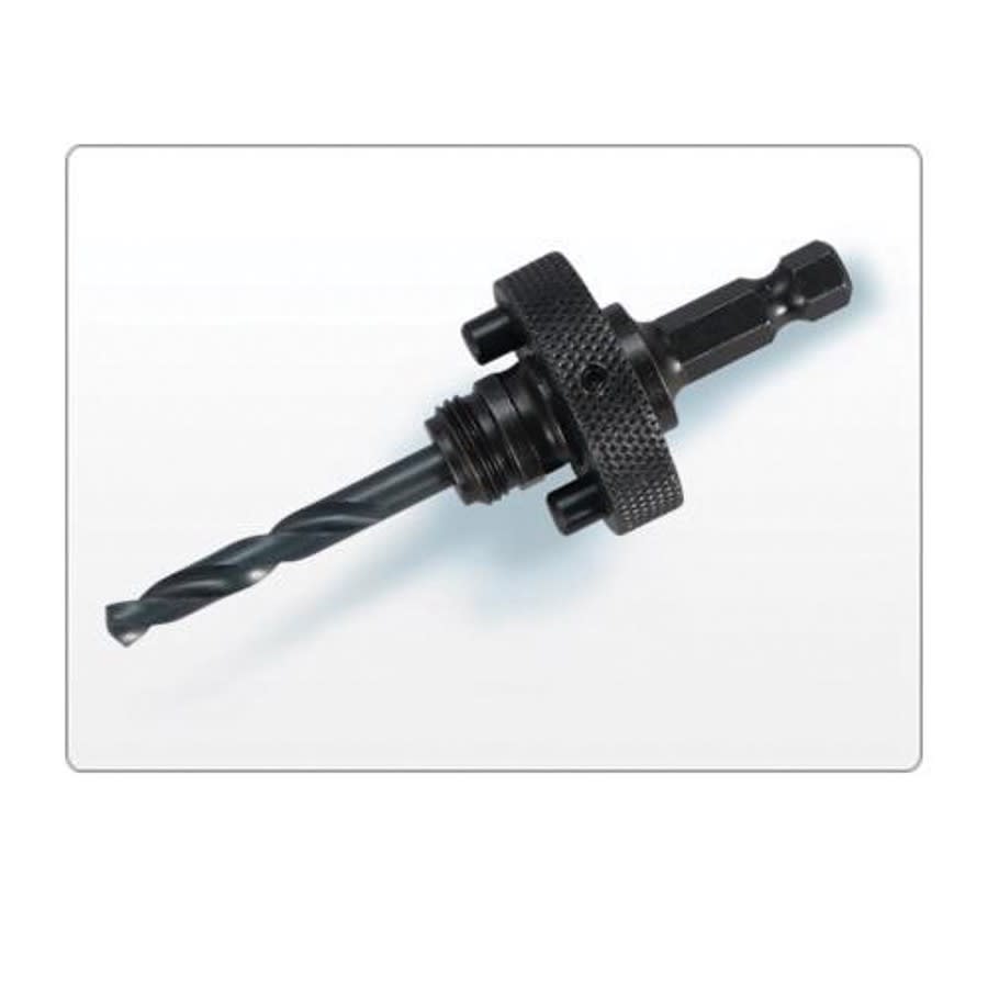 Standard Hole Saw Arbor, 3/8 in, 1/4 in, Pilot Drill, Steel
