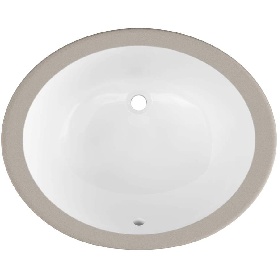 Comstock 19-1/2" Oval Vitreous China Undermount Bathroom Sink with Overflow