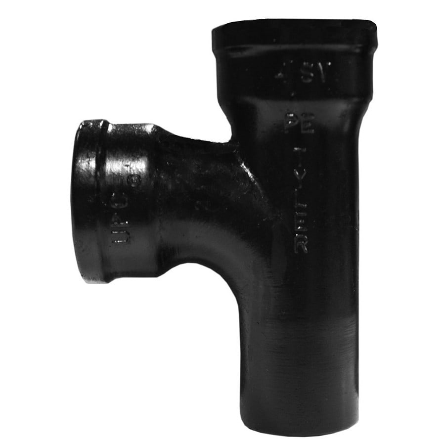 Service Weight Sanitary Tee, 4 x 3 in, Spigot x Hub, Cast Iron