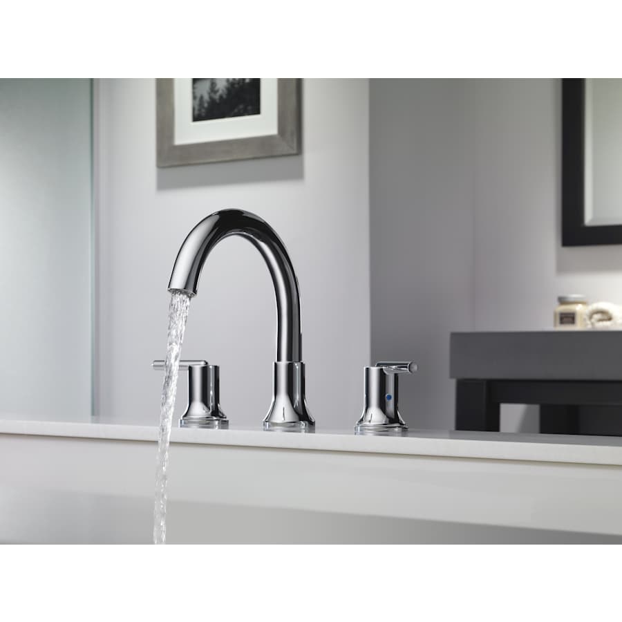 Trinsic Deck Mounted Roman Tub Filler Trim with Metal Lever Handles