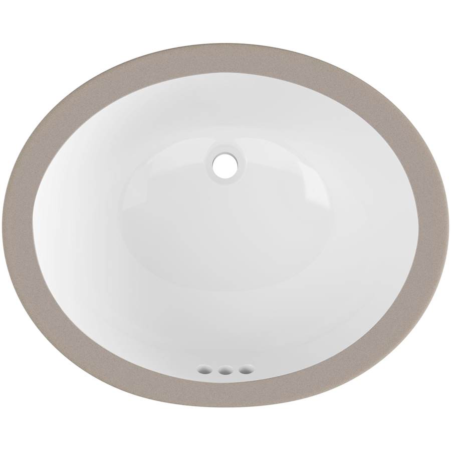 Comstock 17" Oval Vitreous China Undermount Bathroom Sink with Overflow