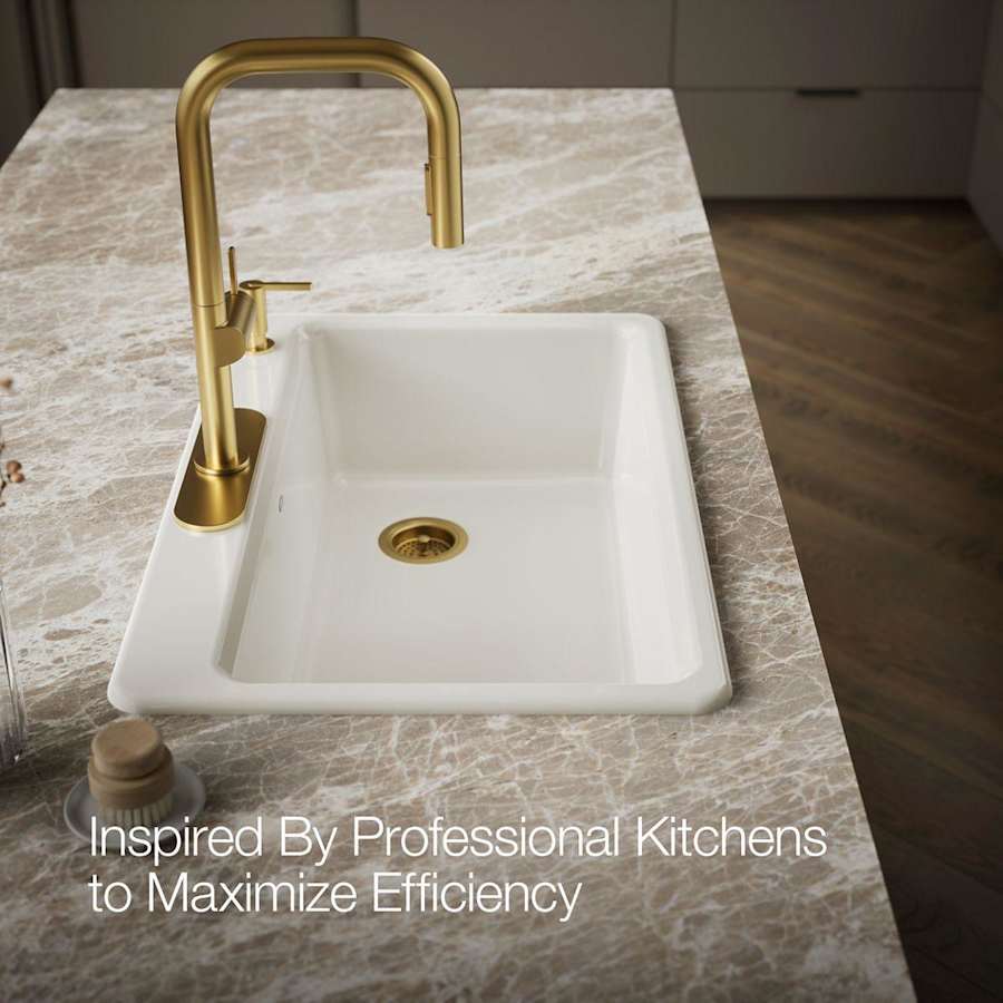 Riverby 33" Single Basin Top-Mount Enameled Cast-Iron Kitchen Sink