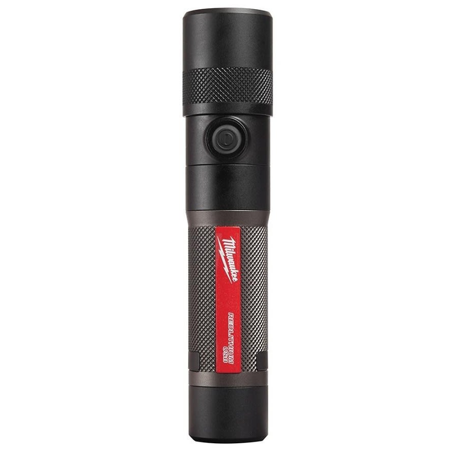 Cordless USB Rechargeable Twist Focus Flashlight, LED Bulb, Aluminum Housing, 1100 Lumens, 1 Bulb