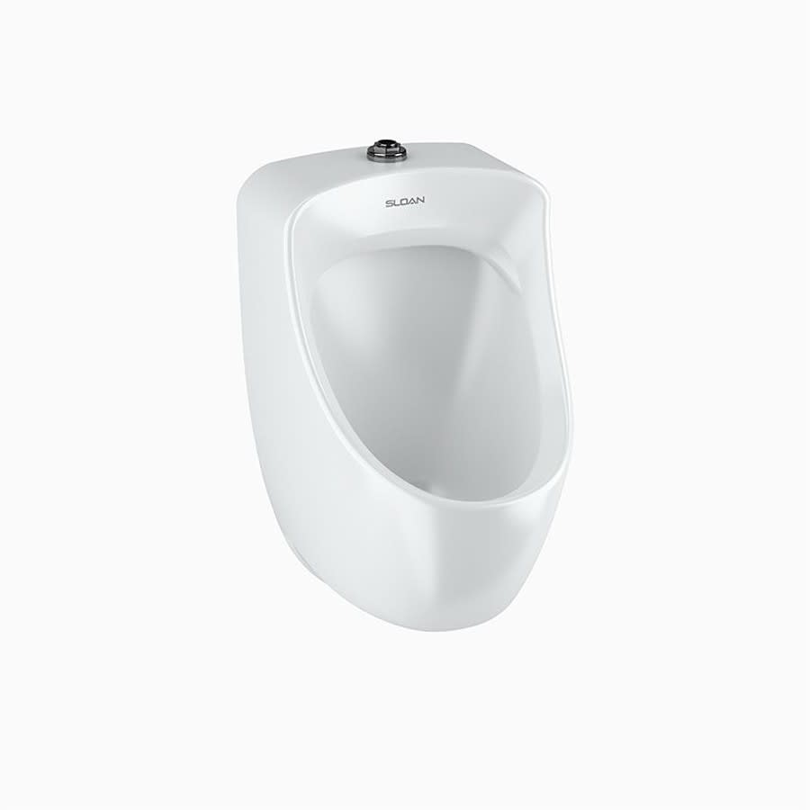 Flat Back Urinal, ADA, Top Spud, 0.125/0.5 gpf, White