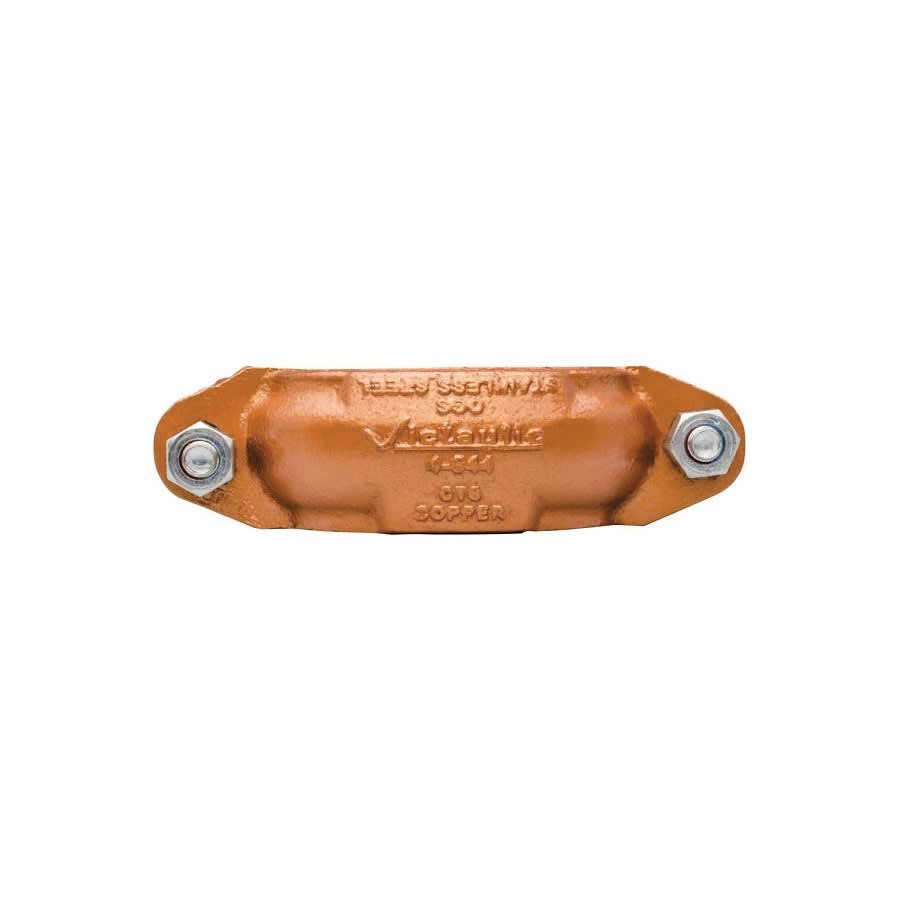 Transition Coupling, 2-1/2 in, Groove, Ductile Iron, Copper