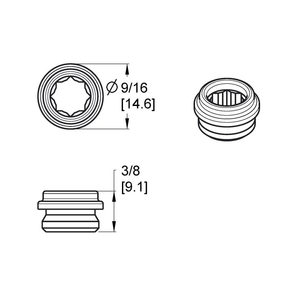 Seat, 1/2-20 Thread and 3/8 in L