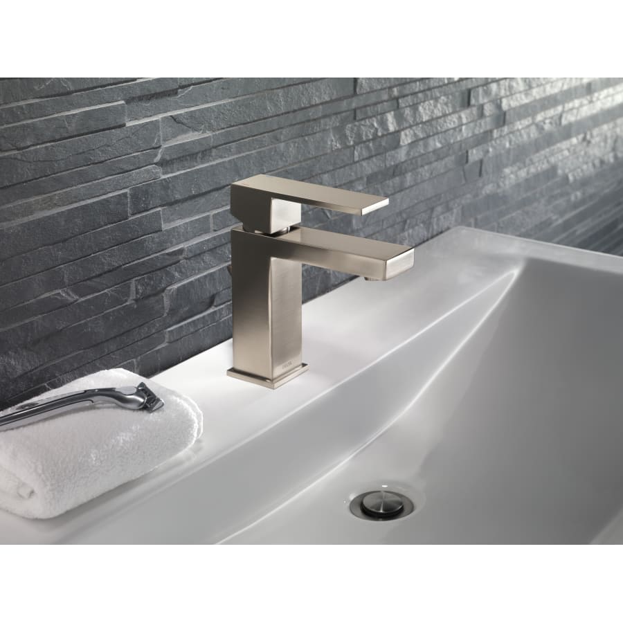 Modern 1.2 GPM Single Hole Bathroom Faucet with Push Pop-Up Drain Assembly - Includes Lifetime Warranty