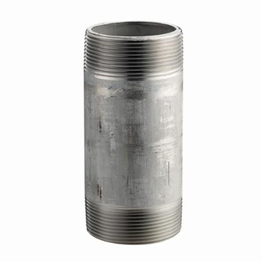 Nipple, 3/8 in, 4-1/2 in L MNPT, 316/316L Stainless Steel, SCH 40/STD