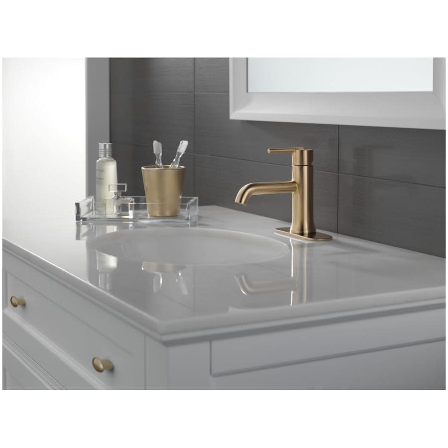 Trinsic 1.2 GPM Single Hole Bathroom Faucet with Metal Push Pop-Up Drain Assembly - Limited Lifetime Warranty
