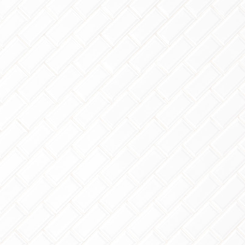 White Beveled Glossy