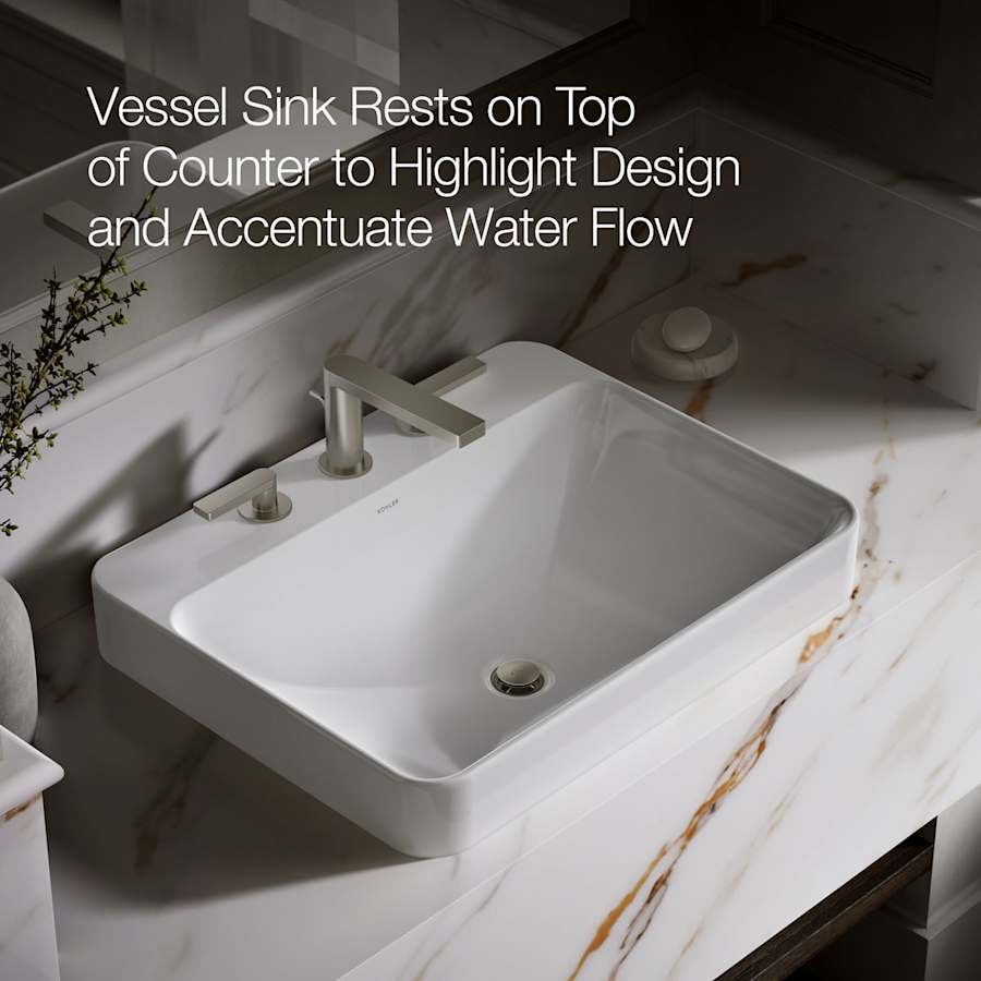 Vox 22" Vessel / Drop In Sink with Overflow