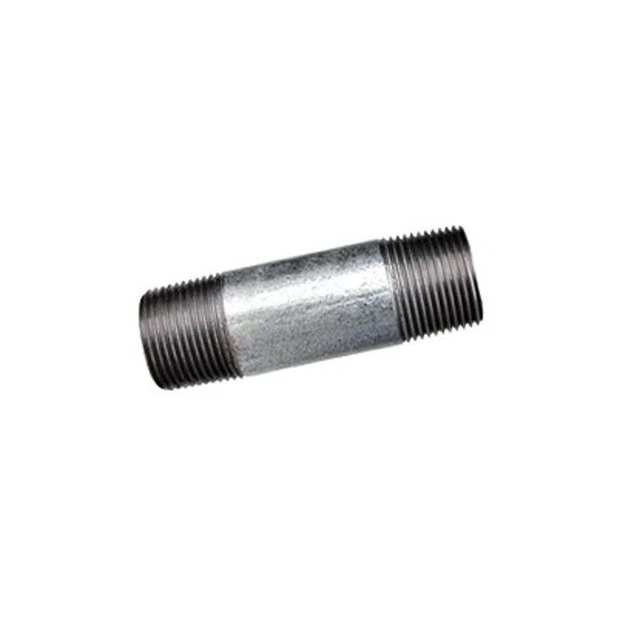 Nipple, 3/4 in, 6 in L, MNPT, Steel, Galvanized, SCH 40/STD