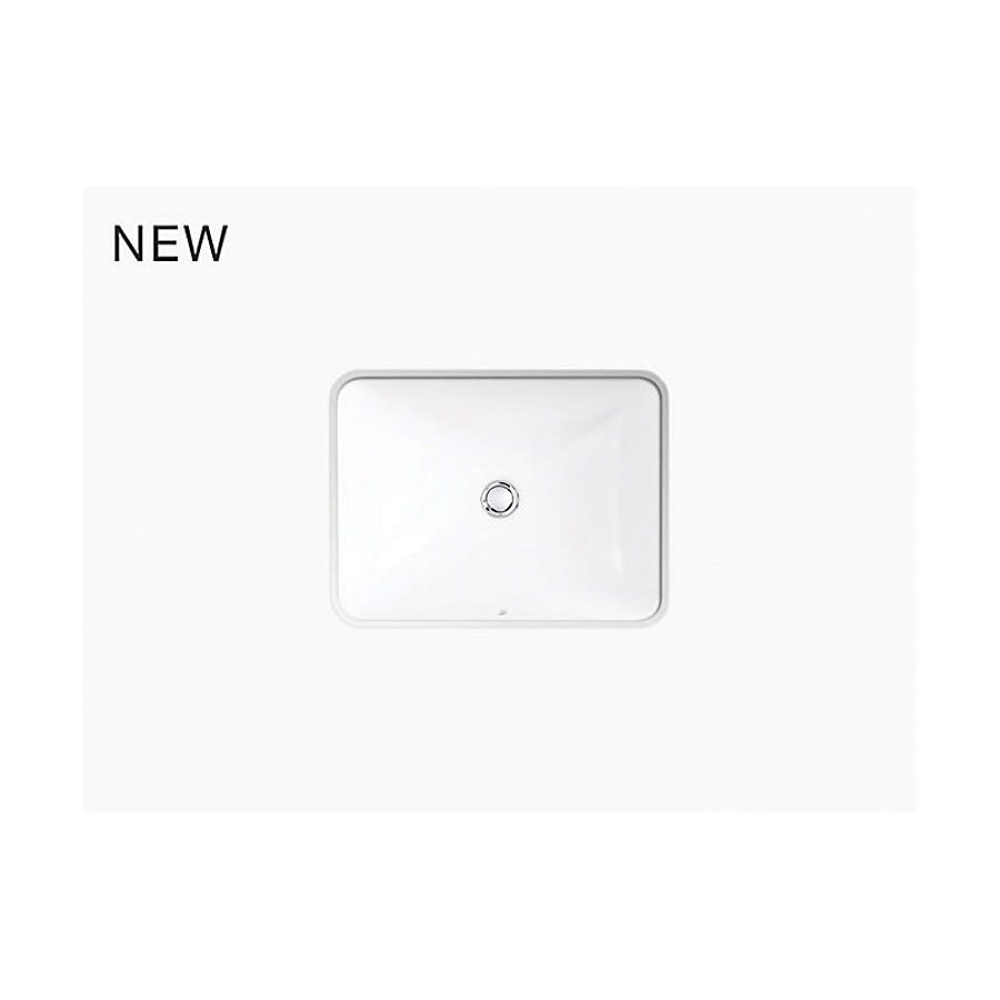 Caxton® Under Mount Lavatory Sink, 20-5/16 x 15-3/4 x 7-5/16 in, Vitreous China, White