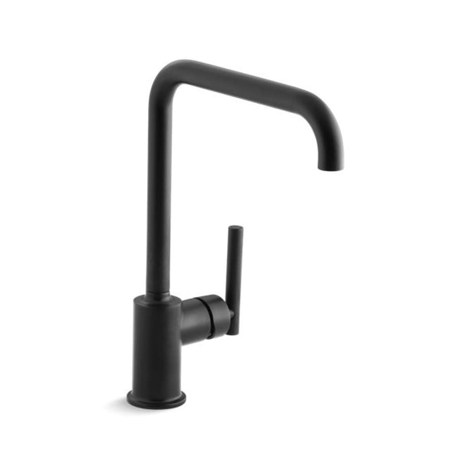 Purist® Kitchen Faucet, Deck Mount, ADA, 1 Lever Handle, 1-Hole, Matte Black