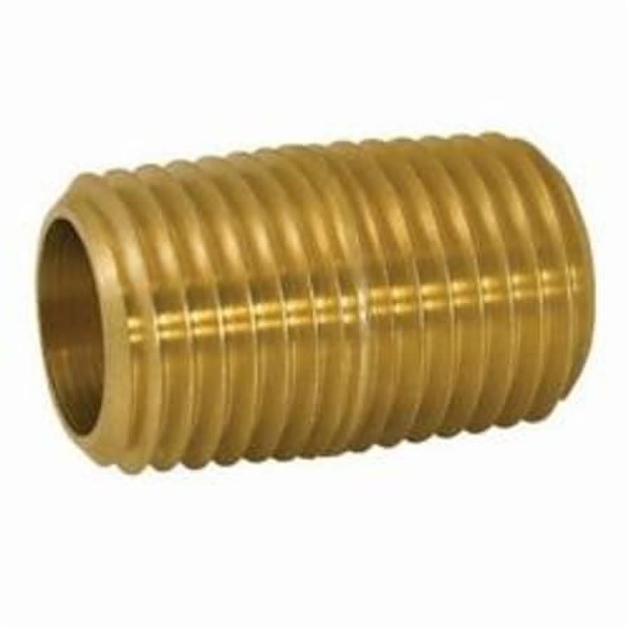 Nipple, 3/8 in, Close L, MNPT, Brass