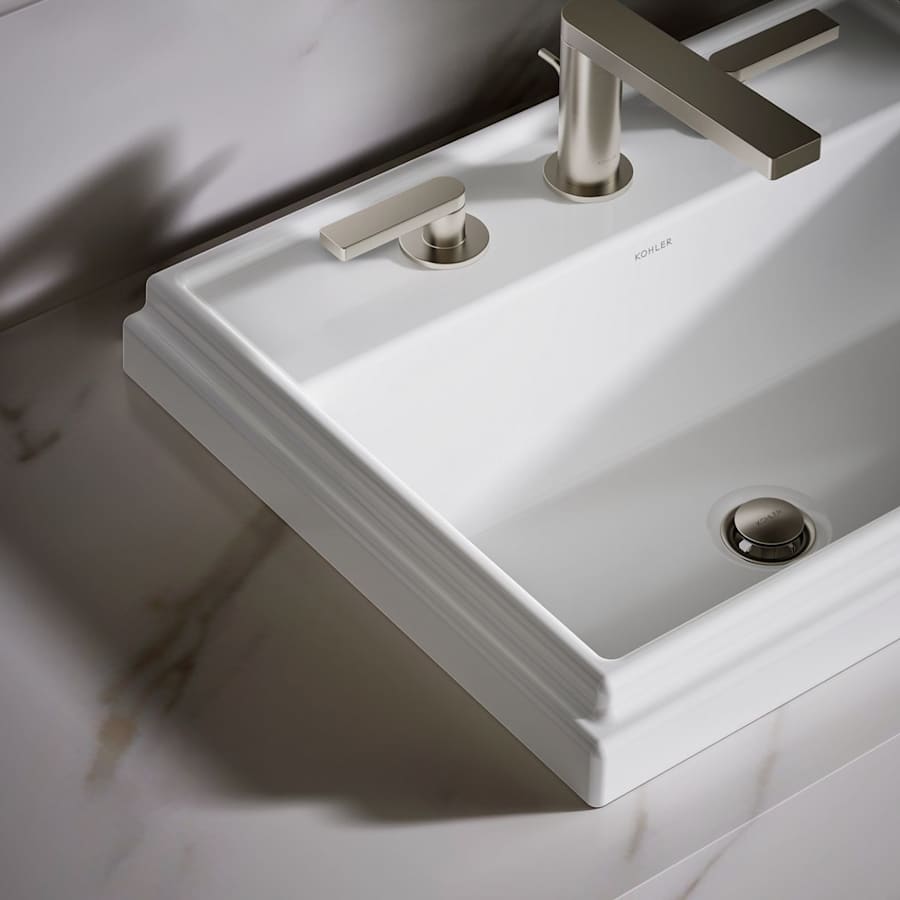 Tresham 20" Drop In Bathroom Sink with 3 Holes Drilled and Overflow