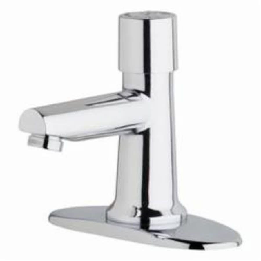 Metering Lavatory Faucet, ADA, 1 Handle, 2-Hole, 0.5 gpm, Polished Chrome