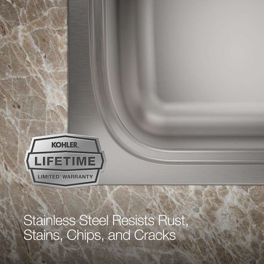 Verse 33" Single Basin Drop In Kitchen Sink With 3 Faucet Holes