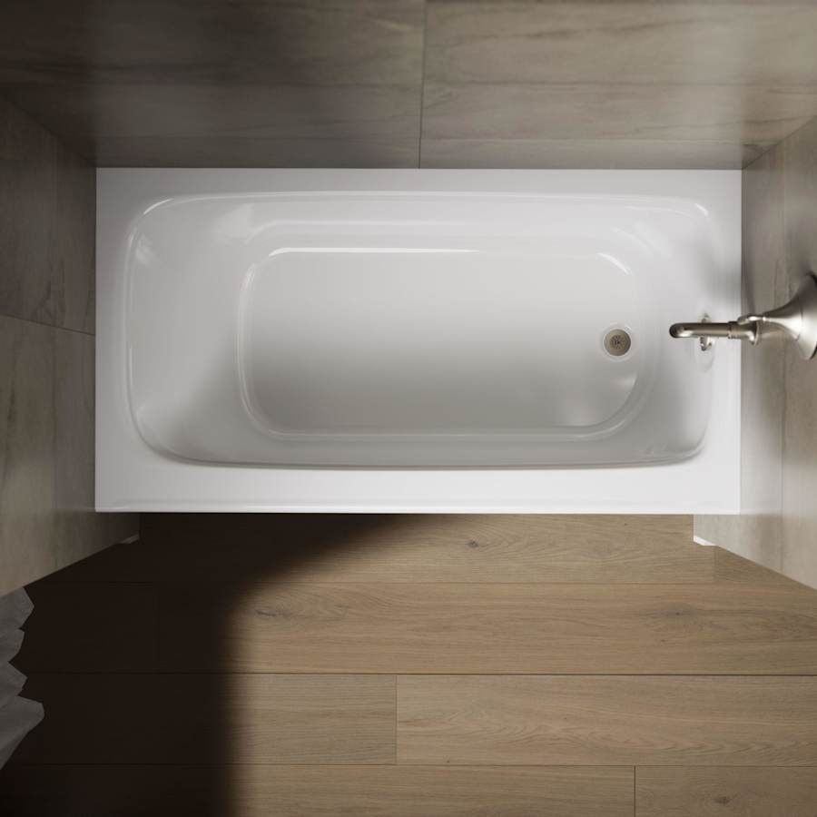 Bancroft Collection 60" Three Wall Alcove Soaking Bath Tub with Right Hand Drain