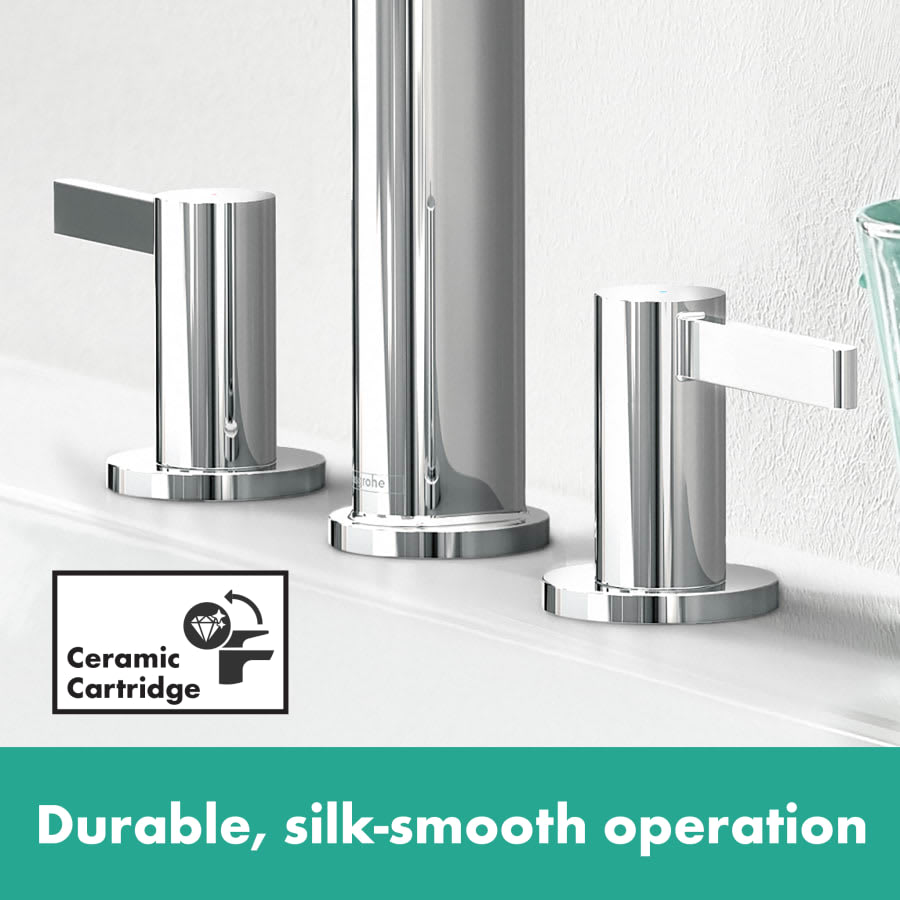 Finoris 1.2 GPM Widespread Bathroom Faucet Less Pop-Up Drain Assembly