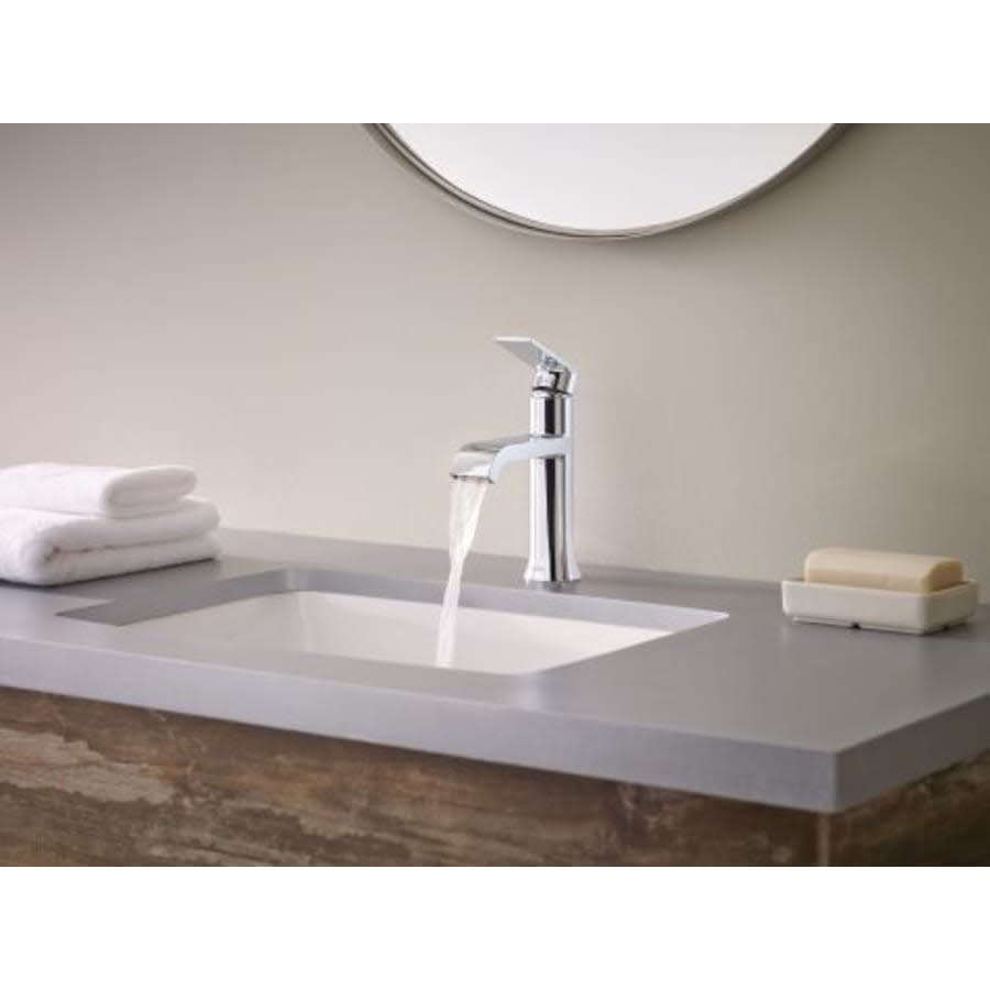 Genta 1.2 GPM Single Hole Bathroom Faucet with Lift Rod Drain Assembly