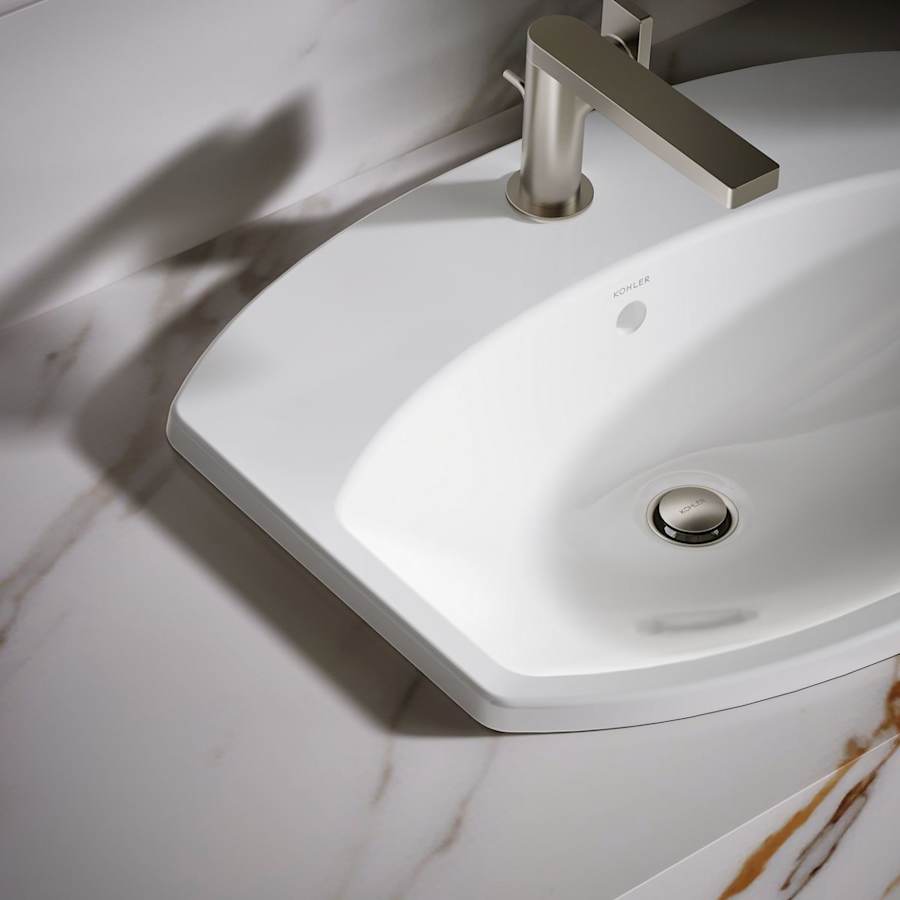 Cimarron 20-3/8" Drop In Bathroom Sink with 1 Hole Drilled and Overflow