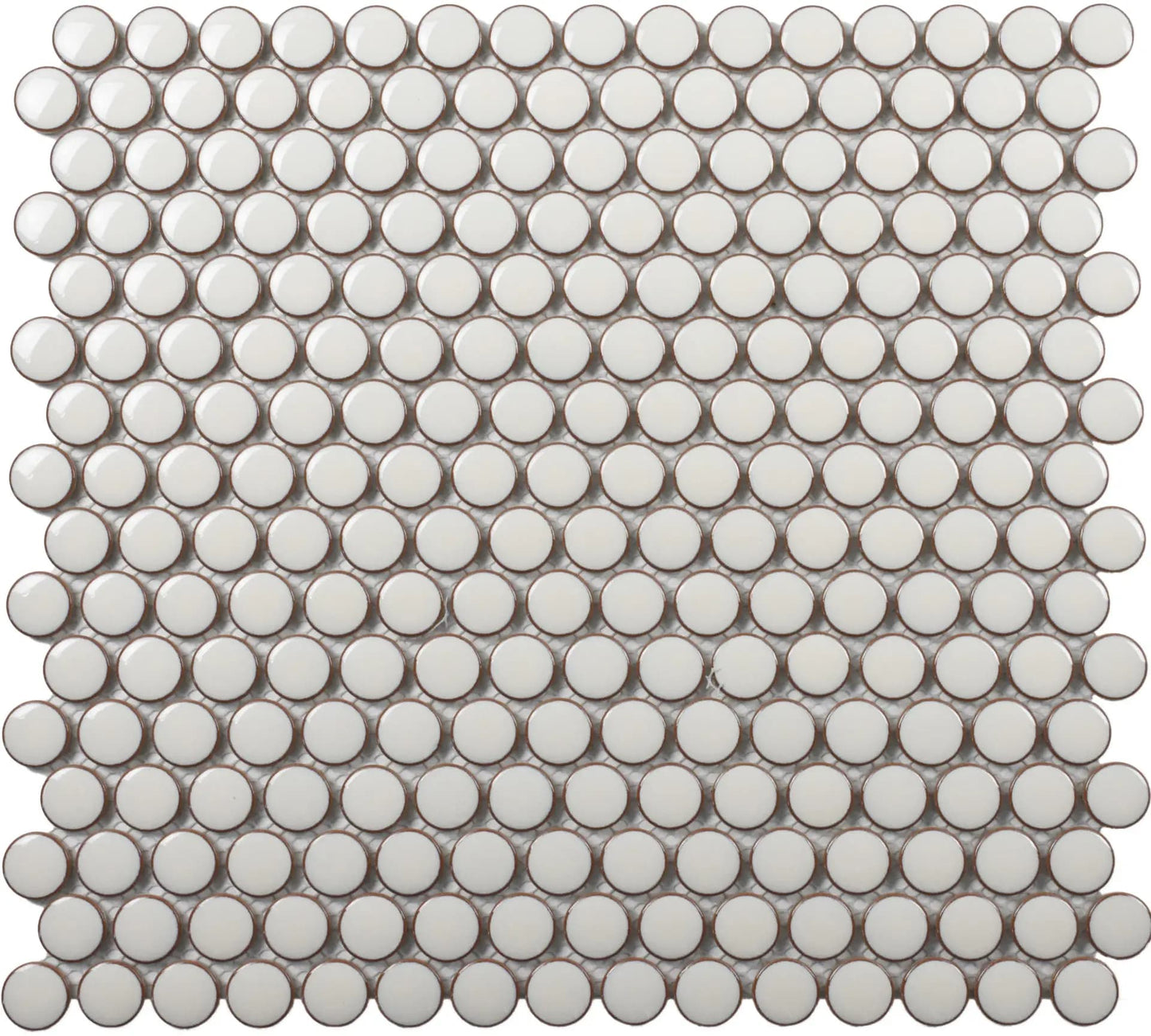 BG PEARL WHITE PENNY ROUND 12X12 MOSAIC